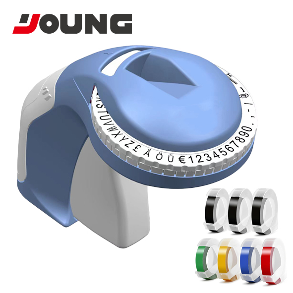 Embossing Label Maker with 3 Label Tapes